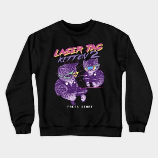 laser tag kitten Crewneck Sweatshirt